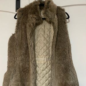 Faux fur vest from banana republic